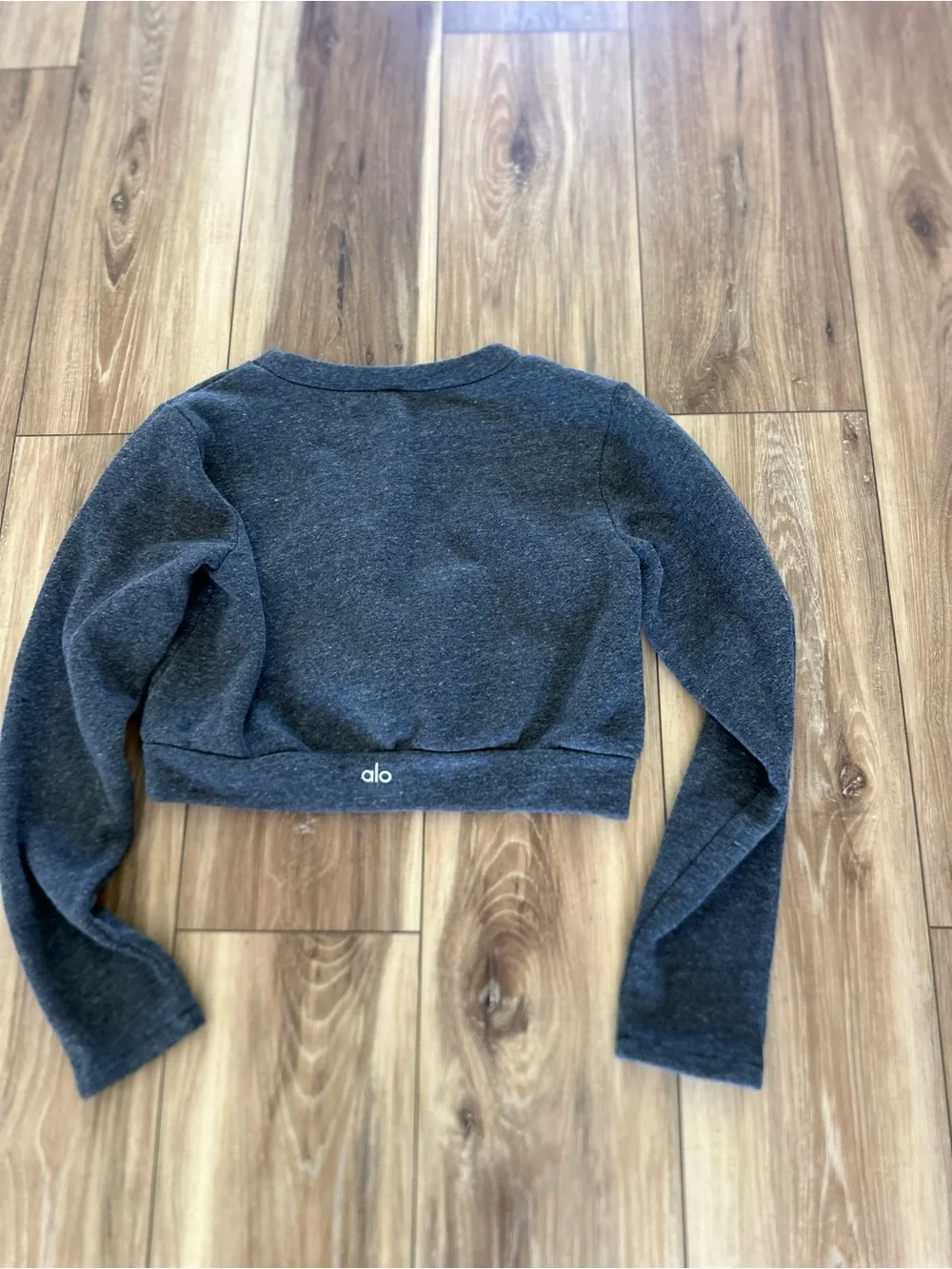 ALO Yoga womens gray elite cropped sweatshirt
